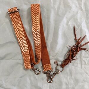 The Sak Tan and Brown Chevron Strap